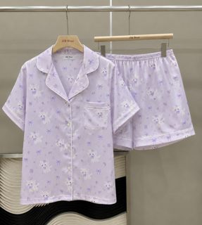 ست پیراهن و شلوارک    Lilac Kitty 🪻🐈